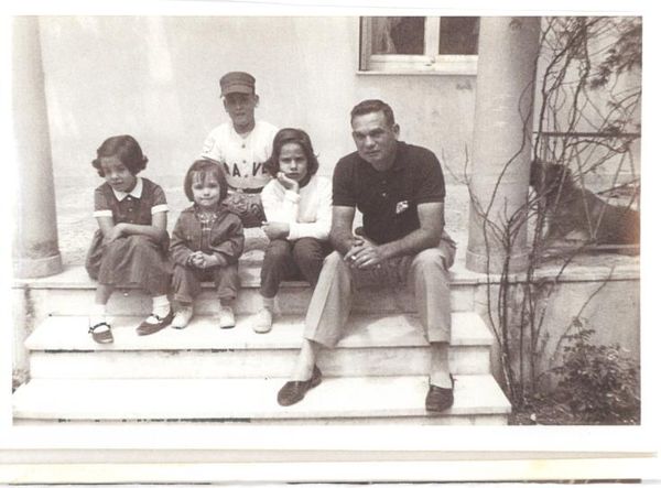 Dad, Wilburn Ray Moss, Sr. and us 4 kids, Athens, Greece 1964-65