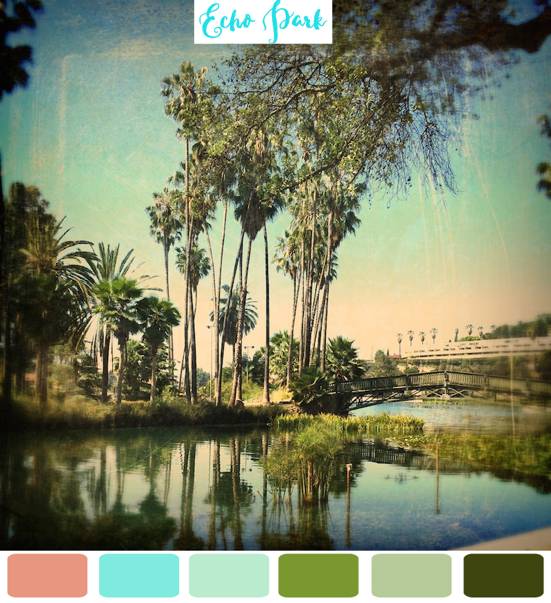 Paint swatches at echo park